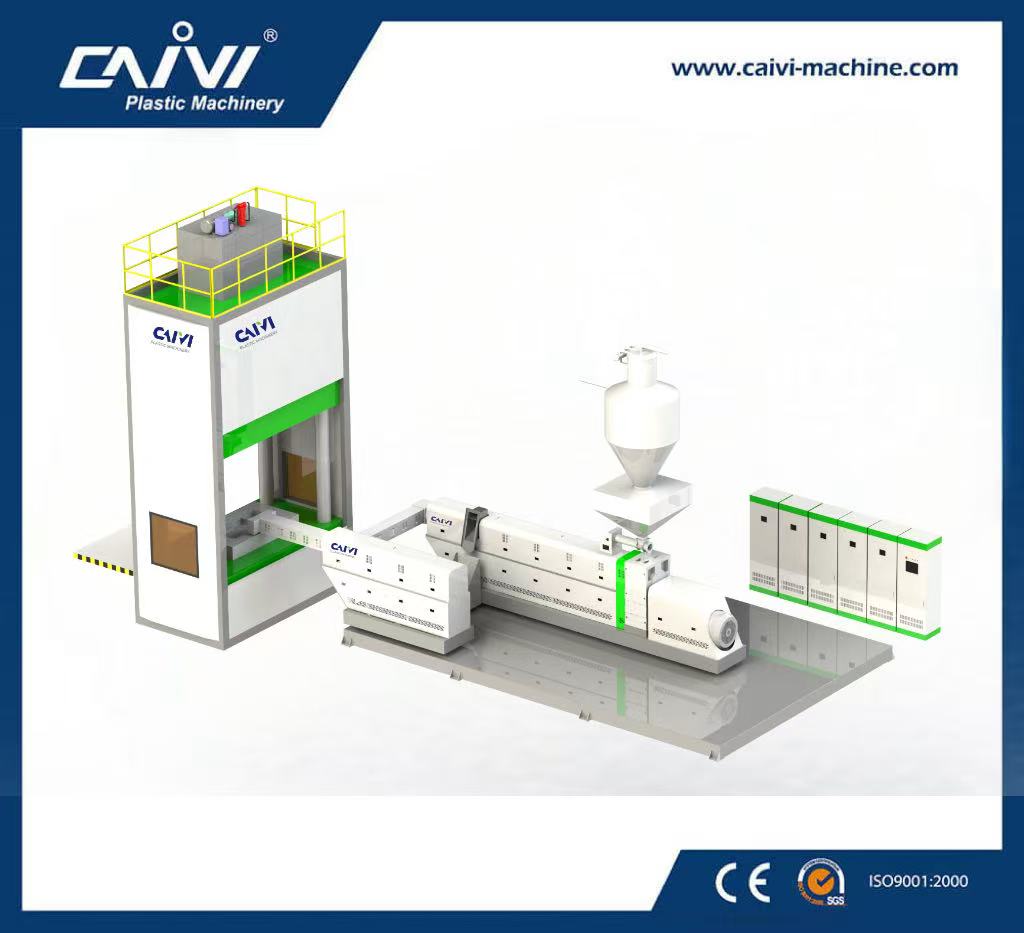 一出一廢舊塑料擠出模壓成套設(shè)備